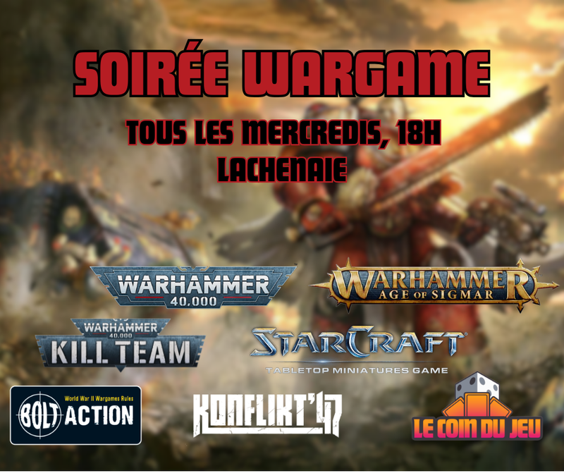 Soirée Warhammer Mercredi 18h (Lachenaie)