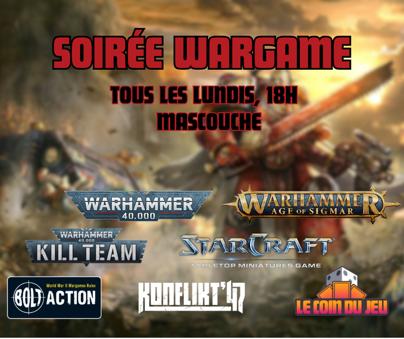 Soirée Wargame Lundi 18h (Mascouche)