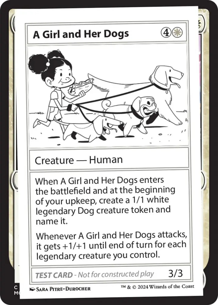 A Girl and Her Dogs [Mystery Booster 2 Playtest Cards] - MTG Single