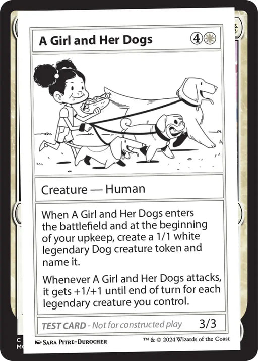 A Girl and Her Dogs [Mystery Booster 2 Playtest Cards] - MTG Single
