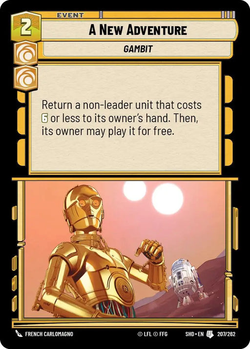 A New Adventure (207/262) [Shadows of the Galaxy] - Star Wars: Unlimited Single