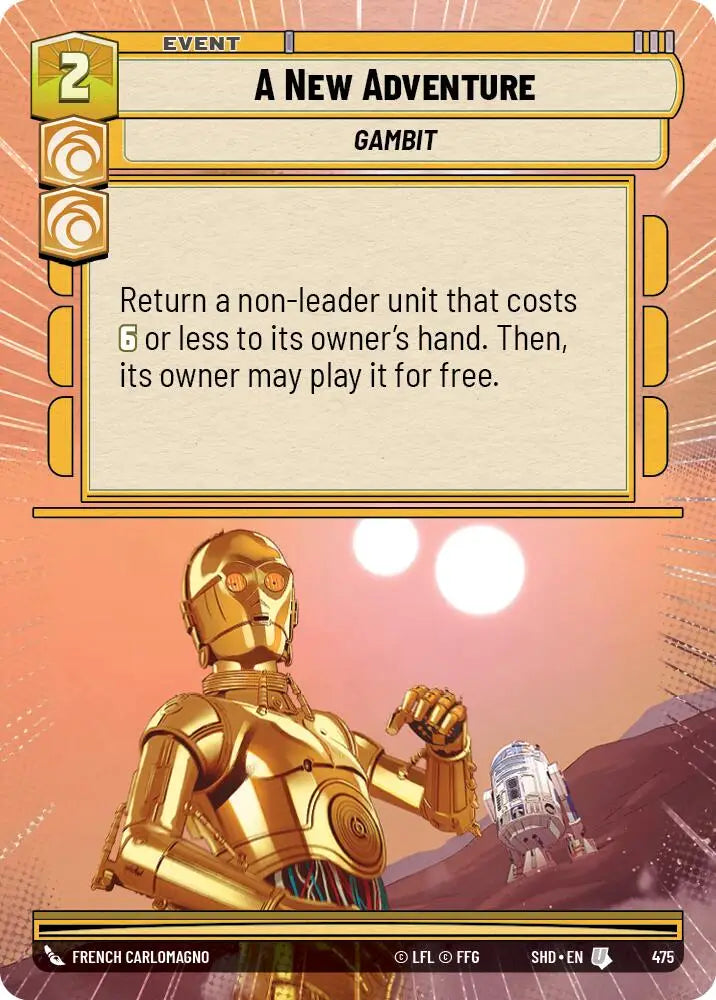 A New Adventure (Hyperspace) (475) [Shadows of the Galaxy] - Star Wars: Unlimited Single