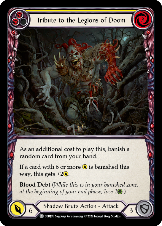 Tribute to the Legions of Doom (Yellow) [Dusk Till Dawn] Rainbow Foil