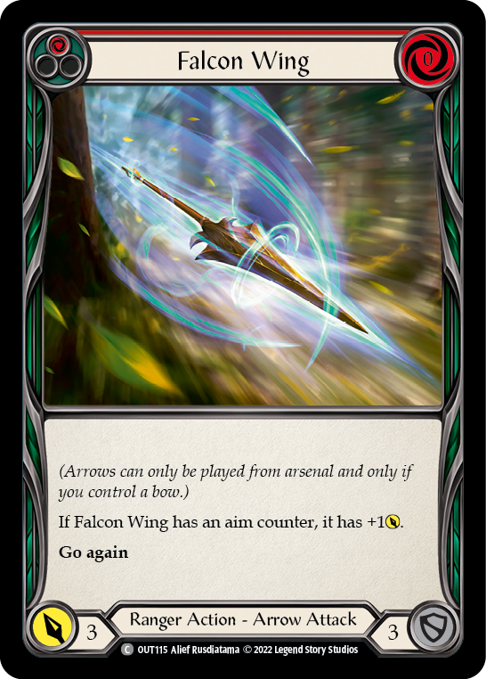 Falcon Wing (Red) [Outsiders] Rainbow Foil
