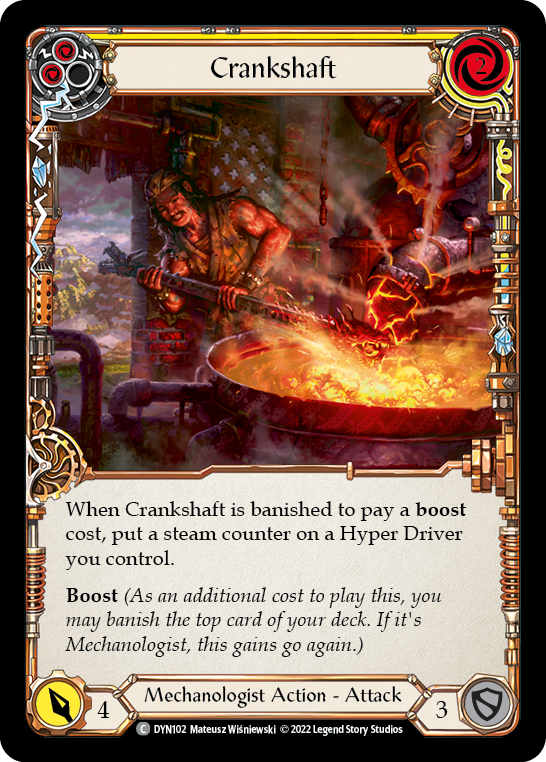 Crankshaft (Yellow) [Dynasty] Rainbow Foil