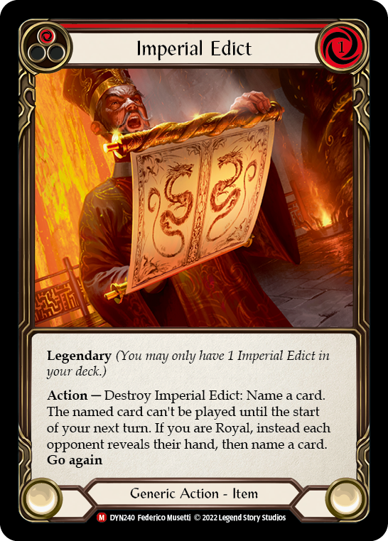 Imperial Edict [Dynasty] Cold Foil