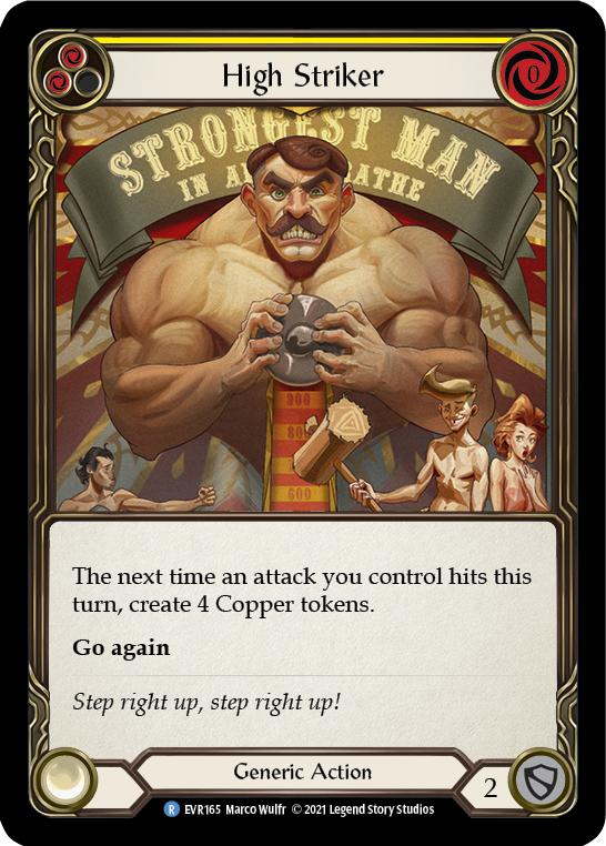 High Striker (Yellow) [Everfest] 1st Edition Rainbow Foil