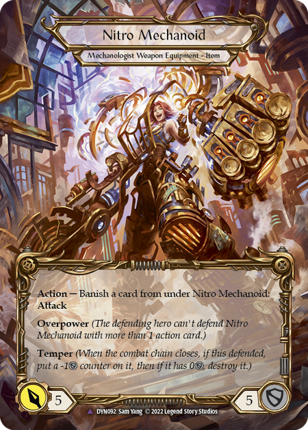 Construct Nitro Mechanoid // Nitro Mechanoid (Marvel) [Dynasty] Cold Foil
