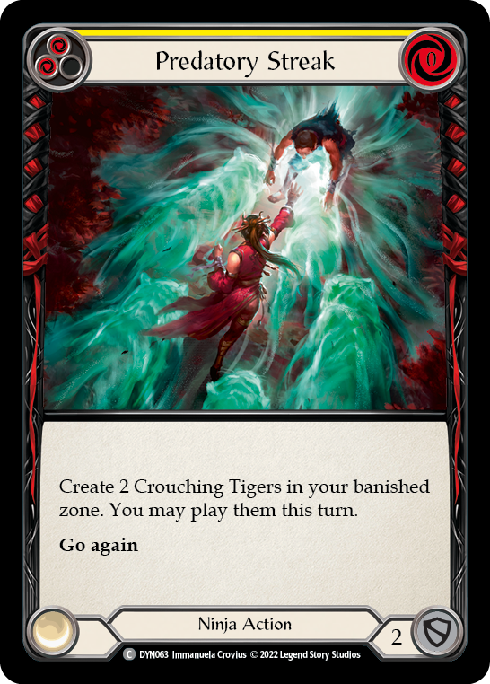 Predatory Streak (Yellow) [Dynasty] Rainbow Foil
