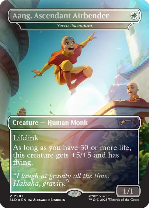 Aang, Ascendant Airbender - Serra Ascendant (Rainbow Foil) (2291) [Secret Lair Drop]