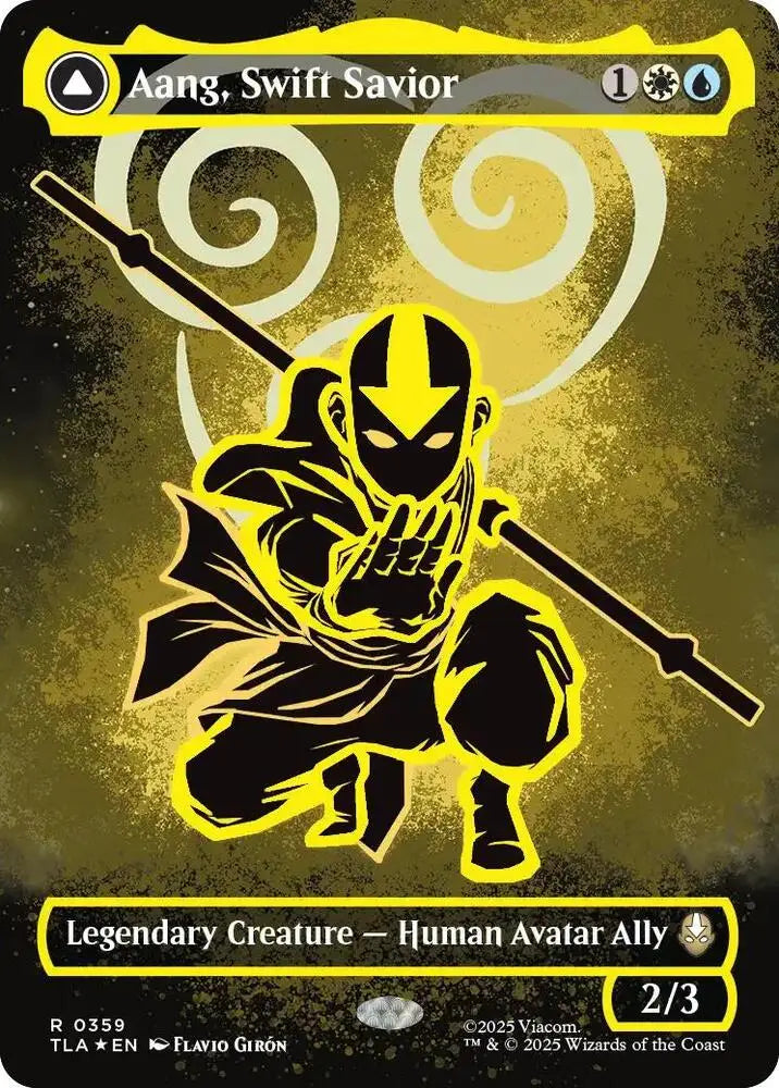 Aang, Swift Savior (Borderless) (Neon Ink Foil) (359) [Avatar: The Last Airbender]