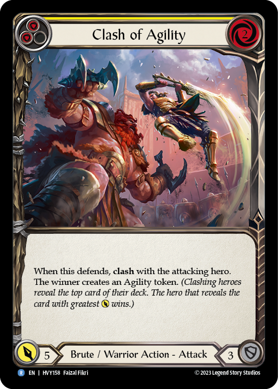 Clash of Agility (Yellow) [Heavy Hitters] Rainbow Foil