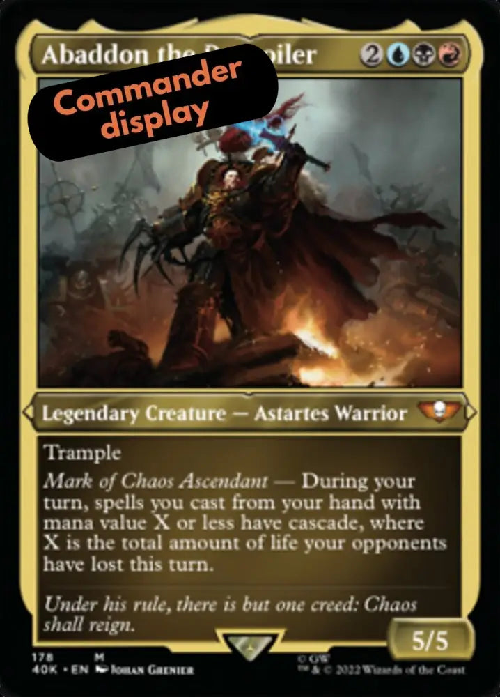 Abaddon the Despoiler (Display Commander) (Surge Foil) [Warhammer 40,000] - MTG Single
