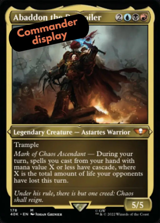 Abaddon the Despoiler (Display Commander) (Surge Foil) [Warhammer 40,000] - MTG Single
