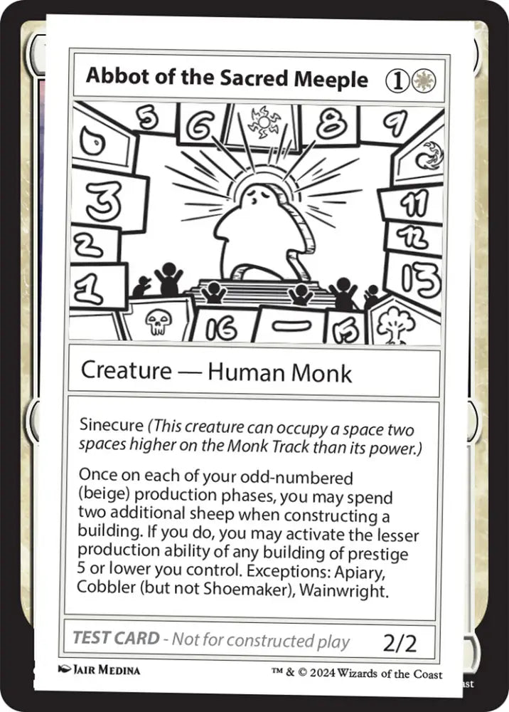 Abbot of the Sacred Meeple [Mystery Booster 2 Playtest Cards] - MTG Single