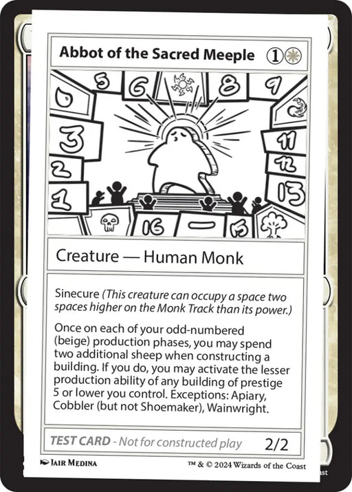 Abbot of the Sacred Meeple [Mystery Booster 2 Playtest Cards] - MTG Single