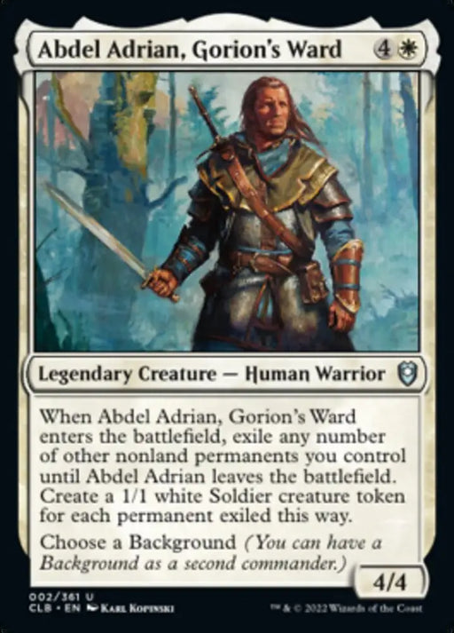 Abdel Adrian Gorion’s Ward [Commander Legends: Battle for Baldur’s Gate] - MTG Single
