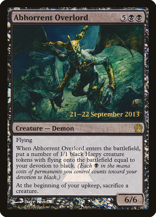 Abhorrent Overlord [Theros Prerelease Promos] - MTG Single