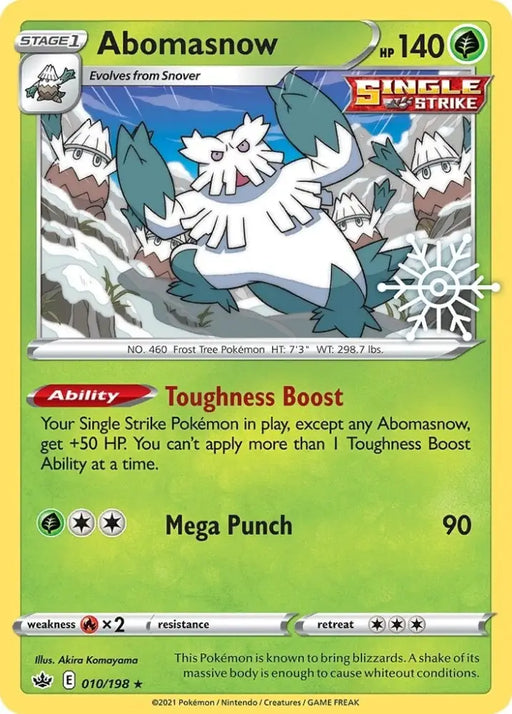 Abomasnow (010/198) (Holiday Calendar) [Sword & Shield: Chilling Reign] - Pokemon Single