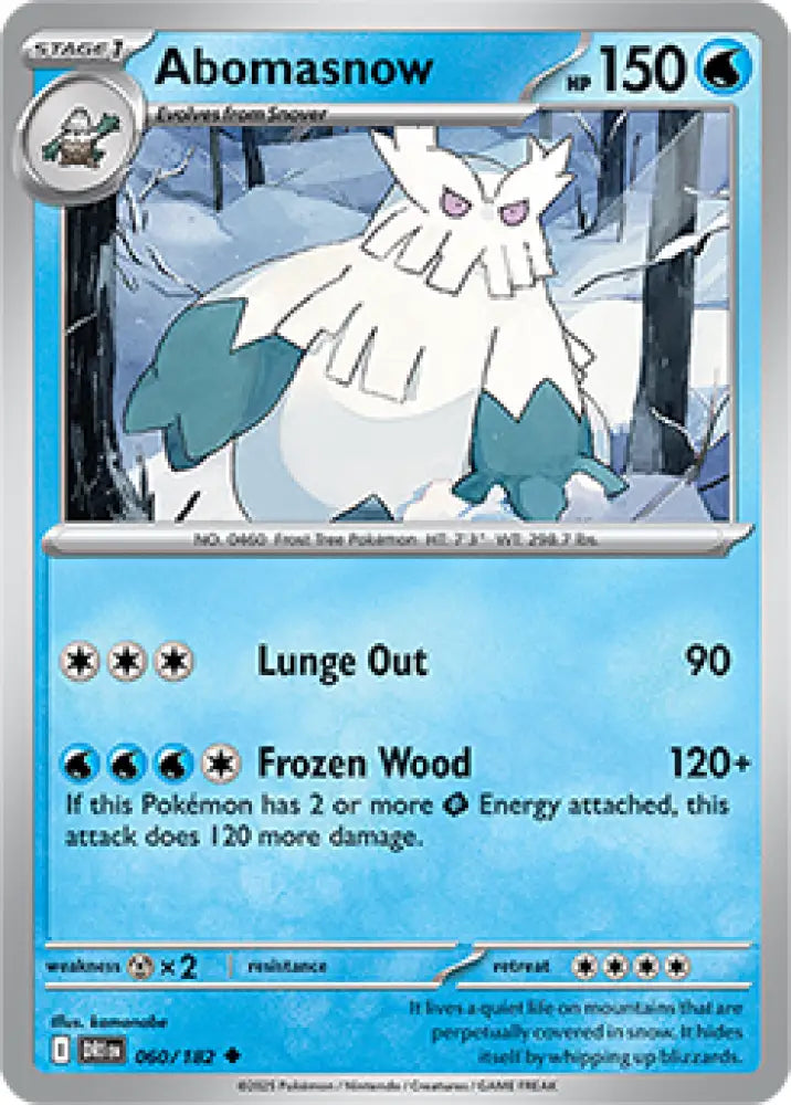 Abomasnow (060/182) [SV10: Destined Rivals] - Pokemon Single