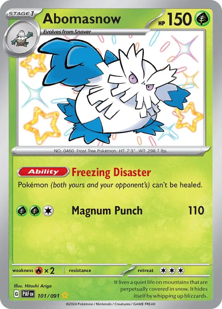 Abomasnow (101/091) [Scarlet & Violet: Paldean Fates] - Pokemon Single