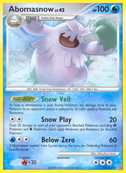 Abomasnow (12/100) [Diamond & Pearl: Stormfront] - Pokemon Single