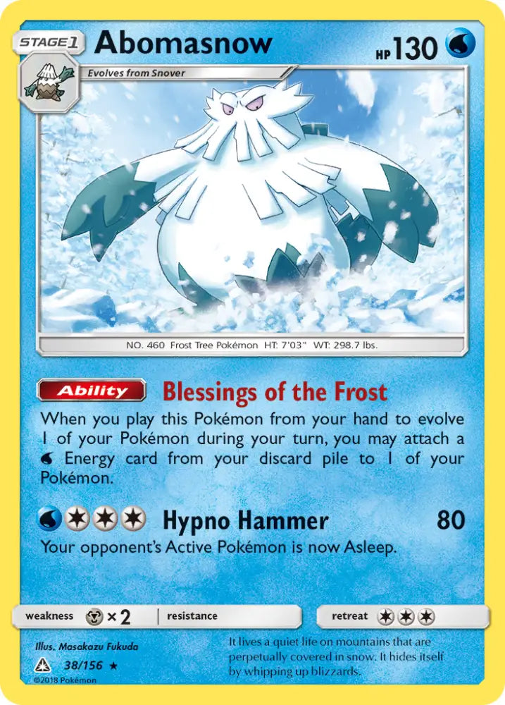 Abomasnow (38/156) [Sun & Moon: Ultra Prism] - Pokemon Single