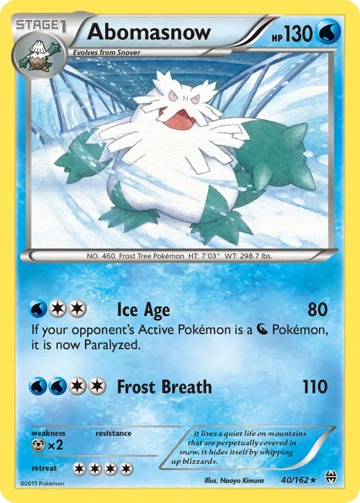Abomasnow (40/162) [XY: BREAKthrough] - Pokemon Single