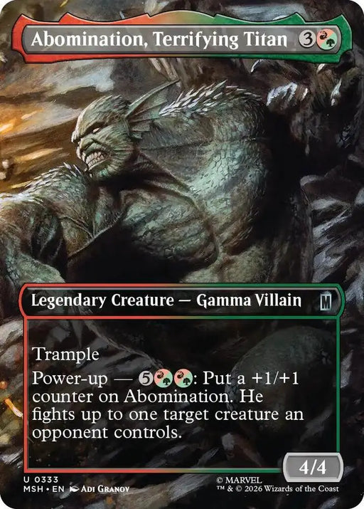 Abomination, Terrifying Titan (Borderless) (333) [Marvel Super Heroes]