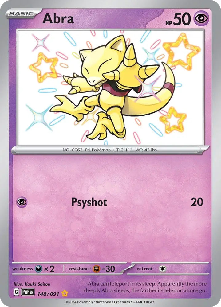 Abra (148/091) [Scarlet & Violet: Paldean Fates] - Pokemon Single