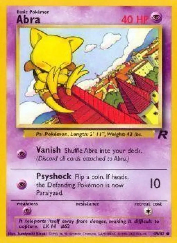 Abra (49/82) [Team Rocket Unlimited] - Pokemon Single