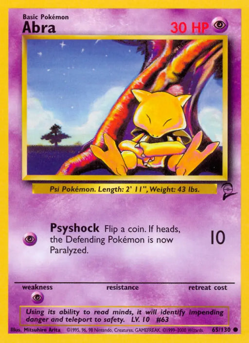 Abra (65/130) [Base Set 2] - Pokemon Single