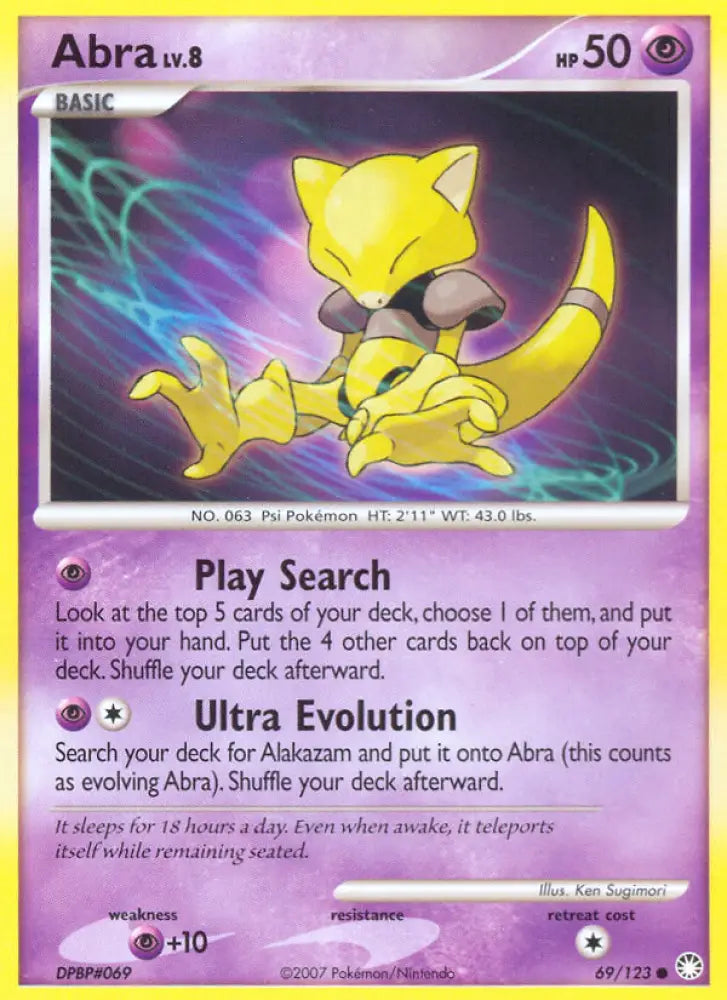 Abra (69/123) [Diamond & Pearl: Mysterious Treasures] - Pokemon Single