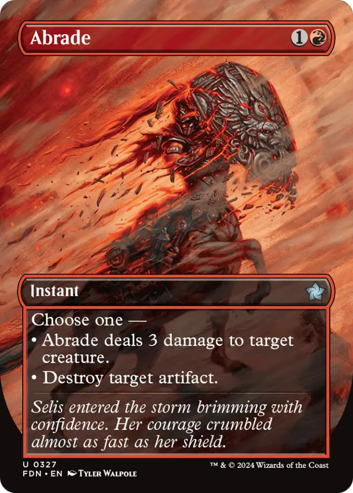 Abrade (Borderless) [Foundations] - MTG Single