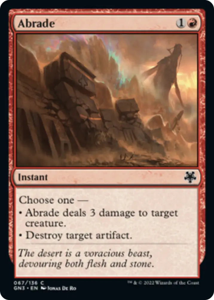 Abrade [Game Night: Free-for-All] - MTG Single