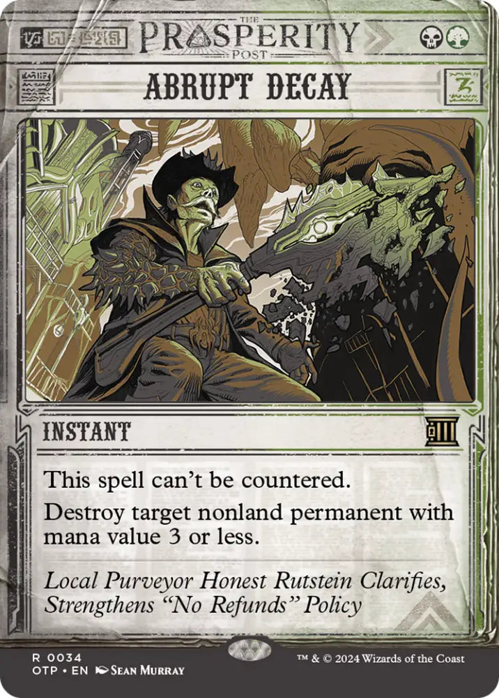 Abrupt Decay [Outlaws of Thunder Junction: Breaking News] - MTG Single