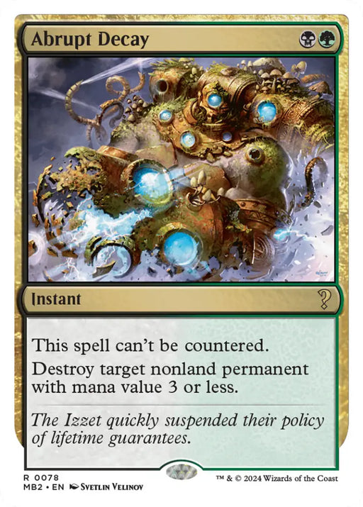 Abrupt Decay (White Border) [Mystery Booster 2] - MTG Single