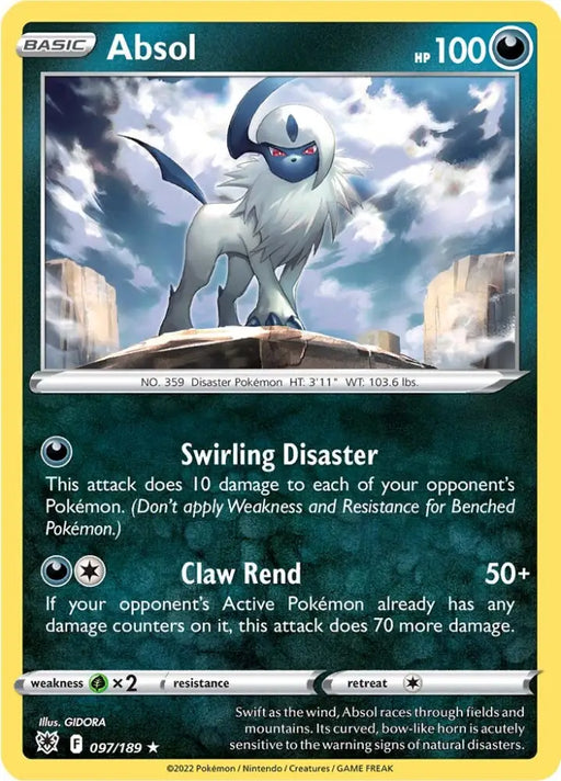 Absol (097/189) (Theme Deck Exclusive) [Sword & Shield: Astral Radiance] - Pokemon Single