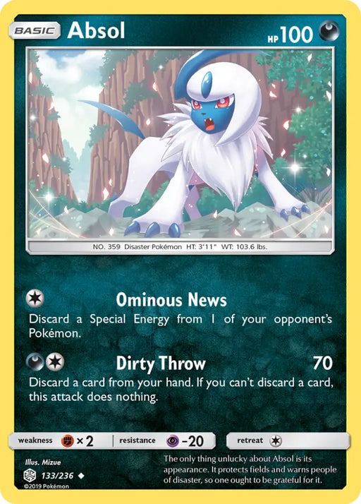 Absol (133/236) [Sun & Moon: Cosmic Eclipse] - Pokemon Single