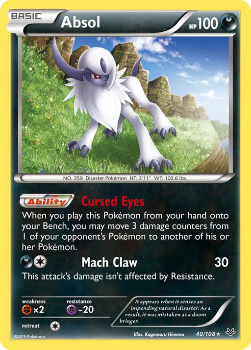 Absol (40/108) [XY: Roaring Skies] - Pokemon Single