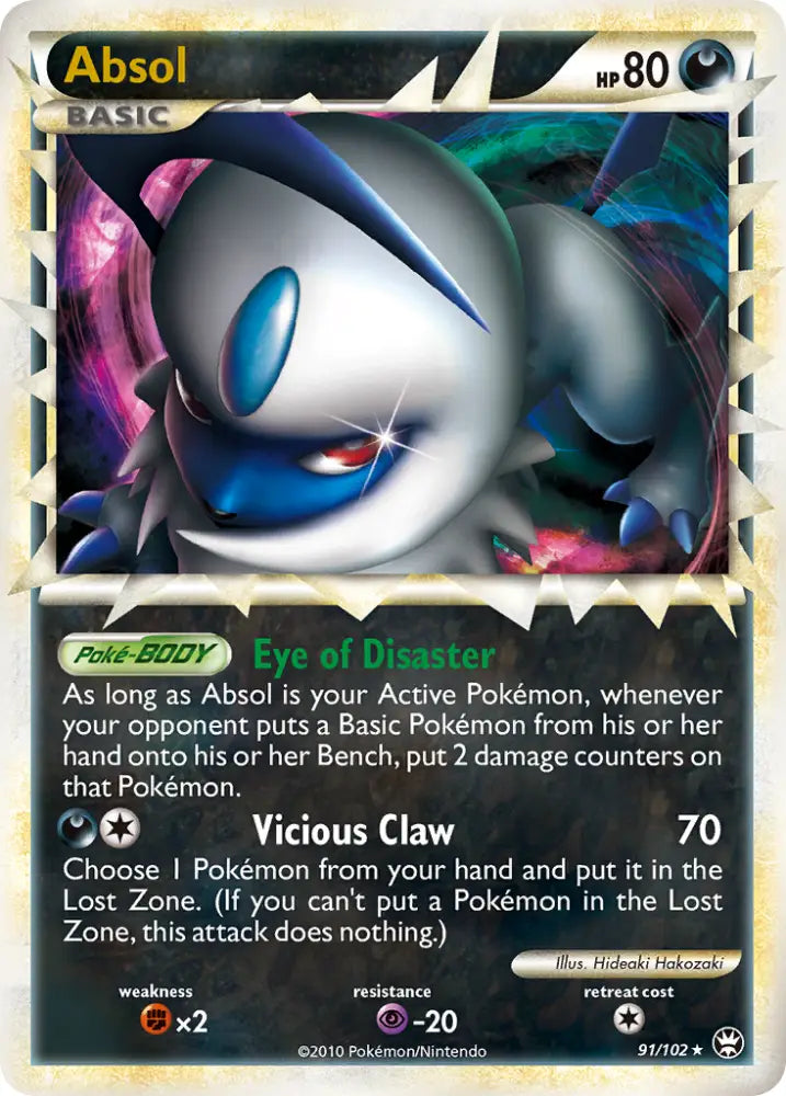 Absol (91/102) [HeartGold & SoulSilver: Triumphant] - Pokemon Single