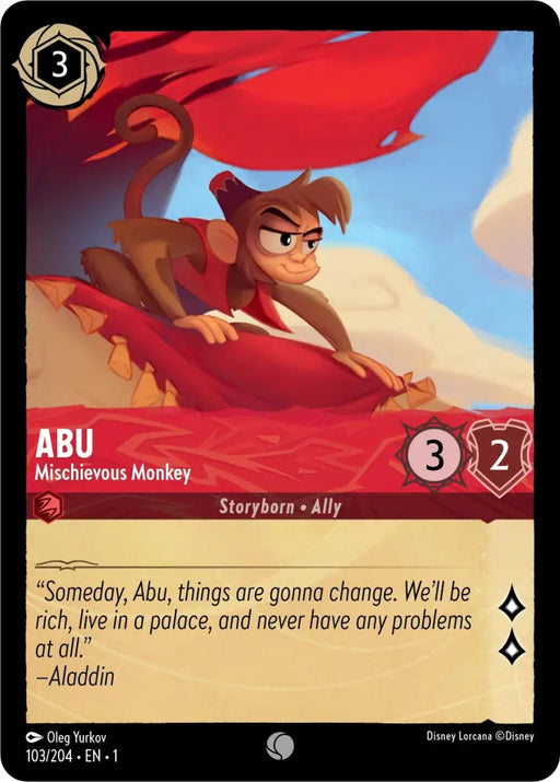 Abu - Mischievous Monkey (103/204) [The First Chapter] - Lorcana Single