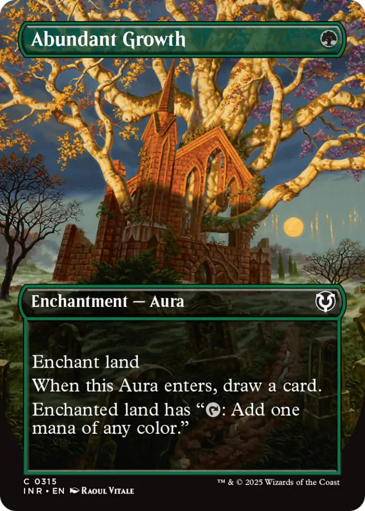 Abundant Growth (Borderless) [Innistrad Remastered] - MTG Single