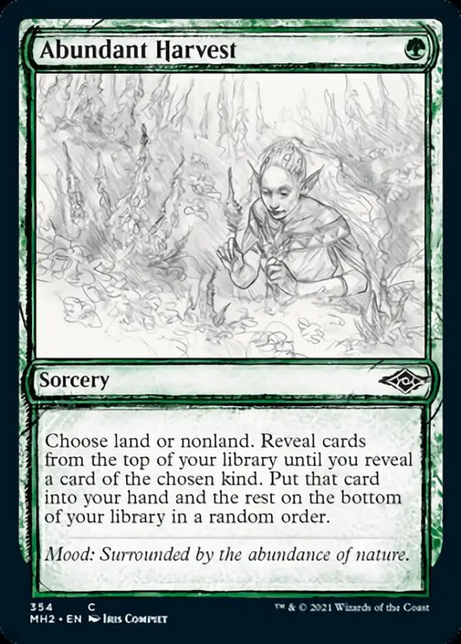 Abundant Harvest (Sketch) [Modern Horizons 2] - MTG Single