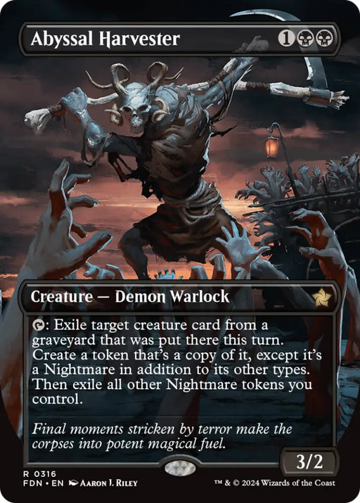 Abyssal Harvester (Borderless) [Foundations] - MTG Single