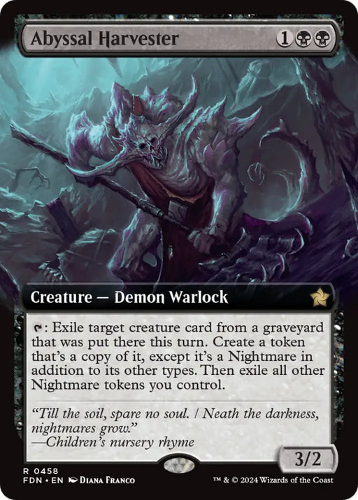 Abyssal Harvester (Extended Art) [Foundations] - MTG Single
