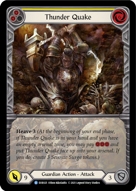 Thunder Quake (Yellow) [Everfest] 1st Edition Extended Art Rainbow Foil
