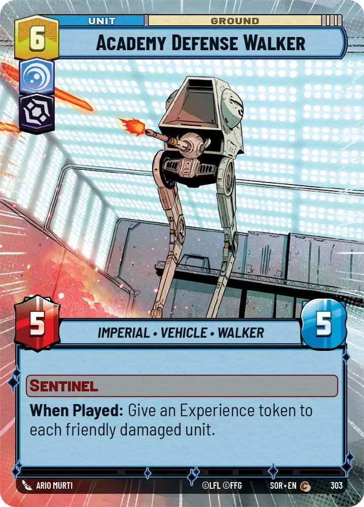Academy Defense Walker (Hyperspace) (303) [Spark of Rebellion] - Star Wars: Unlimited Single