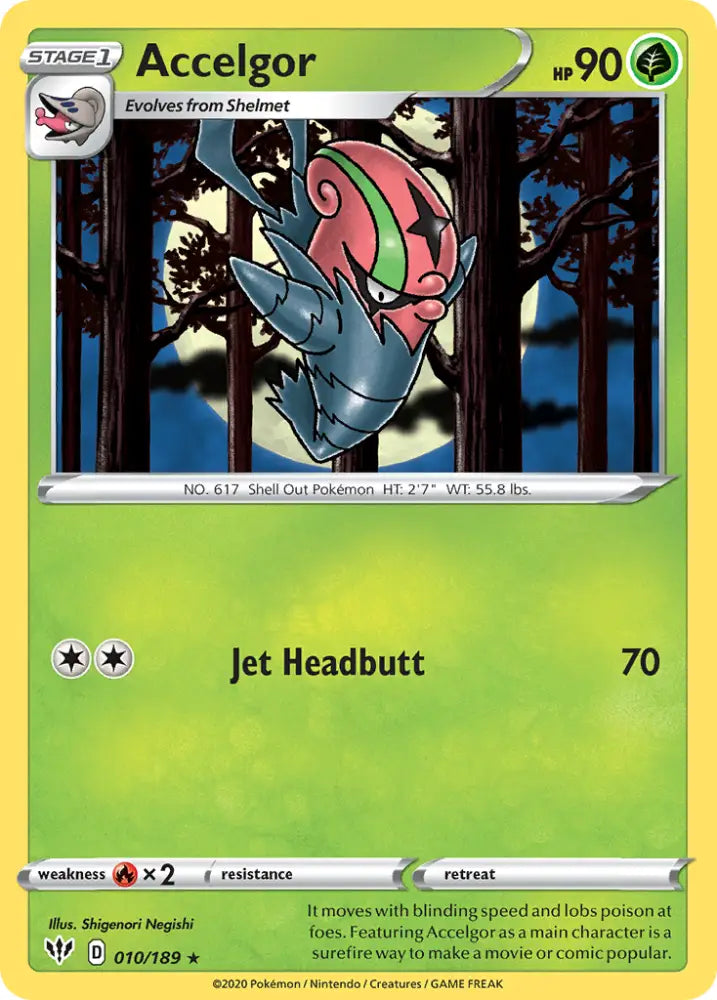 Accelgor (010/189) [Sword & Shield: Darkness Ablaze] - Pokemon Single