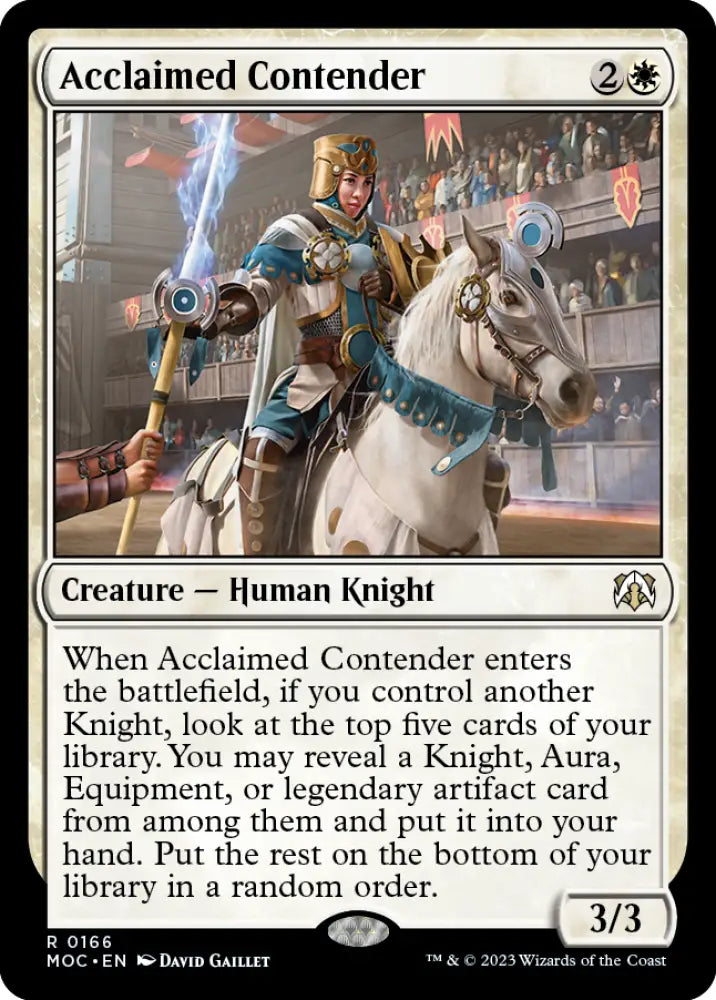 Acclaimed Contender [March of the Machine Commander] - MTG Single